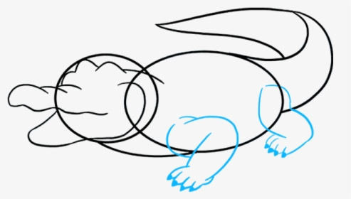 How To Draw An Alligator - Line Art, HD Png Download, Transparent PNG