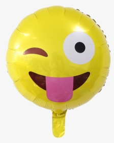 Emoji Wink - Balão Metalizado Emoji, HD Png Download, Transparent PNG