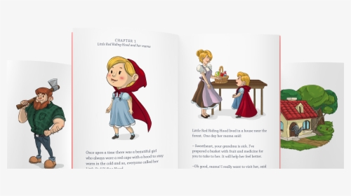 Transparent Little Red Riding Hood Grandma Clipart - Cartoon, HD Png Download, Transparent PNG