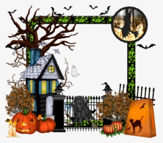 Halloween Cadres Clusters Page - Frame Cluster Halloween Transparent, HD Png Download, Transparent PNG