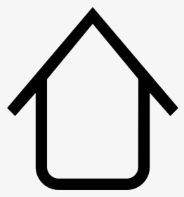 Up Arrow With House Shape Outlined Symbol - House Shape Png ...