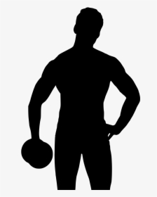 Silhouette Of Man Working Out Png, Transparent Png, Transparent PNG