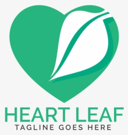 Heart Leaf Logo Design - Heart Leaf Logo, HD Png Download, Transparent PNG