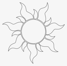 Outline Tangled Sun, HD Png Download, Transparent PNG