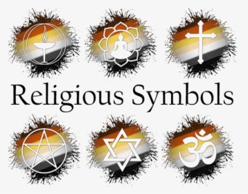 An Assortment Of Various Religious Symbols In Bear - Lgbt Flag Religions Symbols, HD Png Download, Transparent PNG