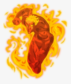 Man With Torch Png - Human Torch Png Avengers, Transparent Png, Transparent PNG