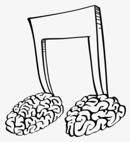 Free Vector Brain Notes Clip Art - Music Notes And Brain, HD Png Download, Transparent PNG