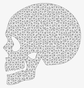 Line Art,head,angle - Structured Vs Unstructured Mesh, HD Png Download, Transparent PNG