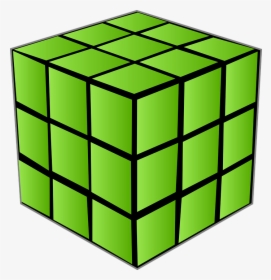 Cube, 3d, Symmetry, Solid, Green, Rubik S Cube, Puzzle - Rubik's Cube Clip Art, HD Png Download, Transparent PNG