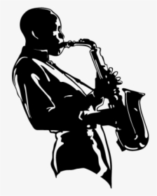 Mellophone Microphone Trumpet Logo Silhouette - Png Saxophone Silhouette, Transparent Png, Transparent PNG