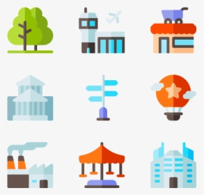 City Elements - City Flat Icon Png, Transparent Png, Transparent PNG