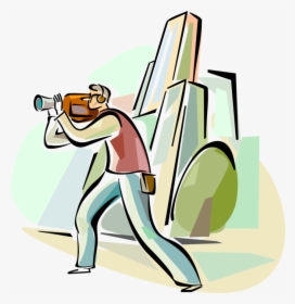 Vector Illustration Of Videographer Filming Video With, HD Png Download, Transparent PNG