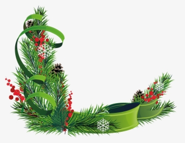 Christmas Wreath Clipart Corner - Christmas Corner Decoration Png, Transparent Png, Transparent PNG