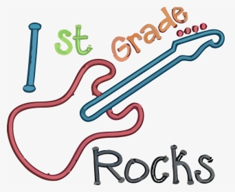 1st Grade Guitar Rocks Clipart Png - 1st Grade Clip Art Free, Transparent Png, Transparent PNG
