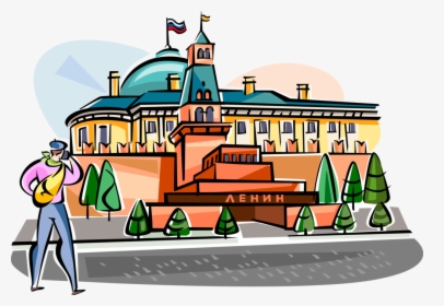Vector Illustration Of Mausoleum Tomb To Lenin Under - Illustration, HD Png Download, Transparent PNG