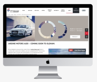 Audi Imac Mockup - 홈페이지 형 블로그 렌트카, HD Png Download, Transparent PNG