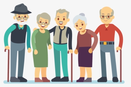 Illustration Of Happy Retirement People Smiling After - Old Age People Vector, HD Png Download, Transparent PNG