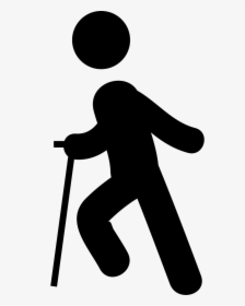 Old Man With A Cane - Illustration, HD Png Download, Transparent PNG