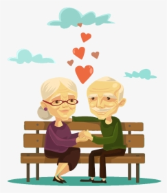 Old Age Love Internet Meme Chair - Cartoon Old Couple Clipart, HD Png Download, Transparent PNG
