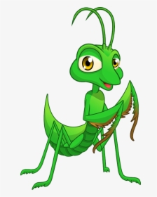 Mantis Png - Small Praying Mantis Cartoon, Transparent Png, Transparent PNG