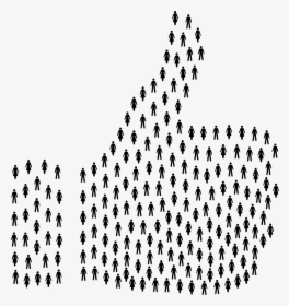 Approve Woman Humans Crowd Human Thumbs Male Sex People - People Thumbs Up Clipart, HD Png Download, Transparent PNG