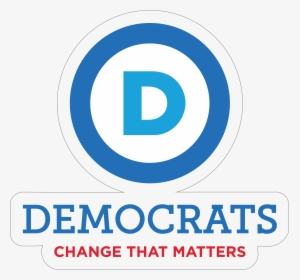 Democratic Party Logo With Slogan Tall Printed Color - Democrats Change That Matters, HD Png Download, Transparent PNG