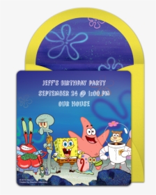 Spongebob Under The Sea Online Invitation - Spongebob Mothers Day Card, HD Png Download, Transparent PNG