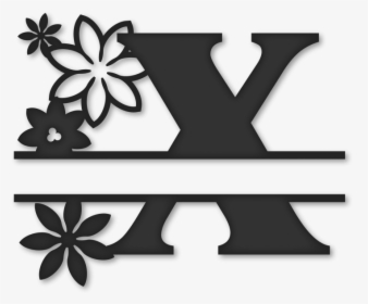 Flower Split Monogram X J Split Monogram Svg Hd Png Download Transparent Png Image Pngitem