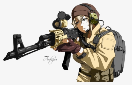 Anime Sniper Boy Png, Transparent Png, Transparent PNG