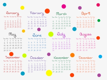 Transparent Colorful 2016 Calendar Png Image - Circle, Png Download, Transparent PNG
