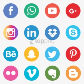 Free Png Social Media Logos No Background - Transparent Background Png Format Social Media Icons, Png Download, Transparent PNG