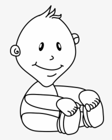 Infant, Baby, Child, Face, Smile, Kid - Outline Of A Baby, HD Png Download, Transparent PNG