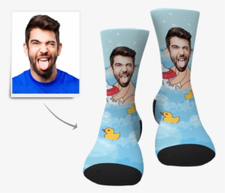 Custom Socks-baby Face - Cartoon, HD Png Download, Transparent PNG