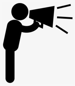Man Talking By Speaker - Person With Speaker Icon, HD Png Download, Transparent PNG