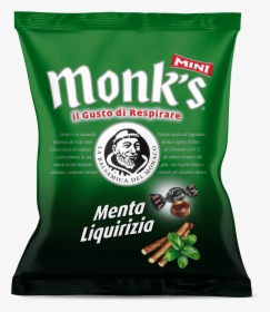 Busta Da 80 G Monk S Balsamica Mini Menta E Liquirizia - Monks Caramelle, HD Png Download, Transparent PNG