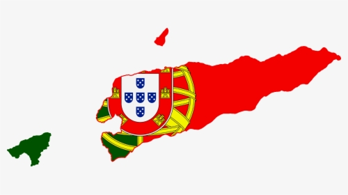 Flag Map Of Portuguese Timor - East Timor Flag Map, HD Png Download, Transparent PNG