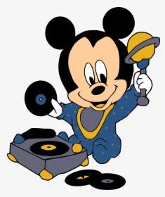 Baby Mickey Dj Music Mouse Wallpaper Clipart Png - Gif Mickey Baby Png, Transparent Png, Transparent PNG