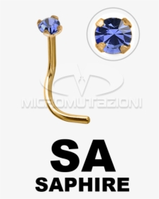 18k Gold Prong Set Jewelled Nose Stud Nose Studs & - Saya Logo, HD Png Download, Transparent PNG
