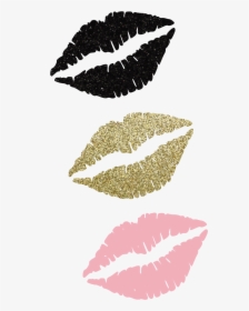 #kiss #besos #beso #glitter #negro #black #rosado #pink - Boca Mary Kay Png, Transparent Png, Transparent PNG