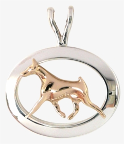 14k Gold Or Sterling Silver Doberman Pinscher In Glossy - Locket, HD Png Download, Transparent PNG