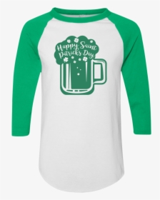 Happy Saint Patrick S Day Beer 3/4 Sleeve - T-shirt, HD Png Download, Transparent PNG