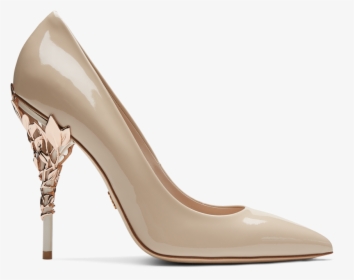 Nude Patent Calf With Rose Gold Leaves Data Src //cdn - Shoe, HD Png Download, Transparent PNG