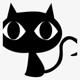 Black Clipart Black Cat Head Clipart Science Clipart - Easy Black Cat Cartoon, HD Png Download, Transparent PNG