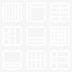 Layouts Outline Icon In Style Simple White - Monochrome, HD Png Download, Transparent PNG