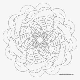 Coloring Page Mandalas Dolphin, HD Png Download, Transparent PNG