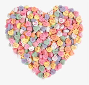 #candyhearts #candy #heart #hearts #sweets #food #cute - Candy Hearts In Heart Shape, HD Png Download, Transparent PNG