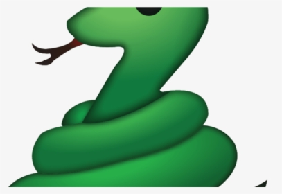 Snake Emoji This Green Snakes Coiled Body And Forked - Snake Emoji Transparent, HD Png Download, Transparent PNG