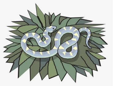 Snake, Leaves, Reptile, Nest, Coiled, Slithering - Purple Snake, HD Png Download, Transparent PNG