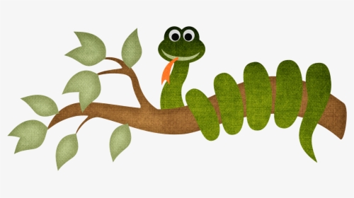 Snake Cartoon Clip Art A Tree Transprent - Snake On Branch Clipart, HD Png Download, Transparent PNG
