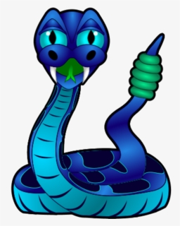 Blue Snake Clipart - Rattlesnake Clipart, HD Png Download, Transparent PNG